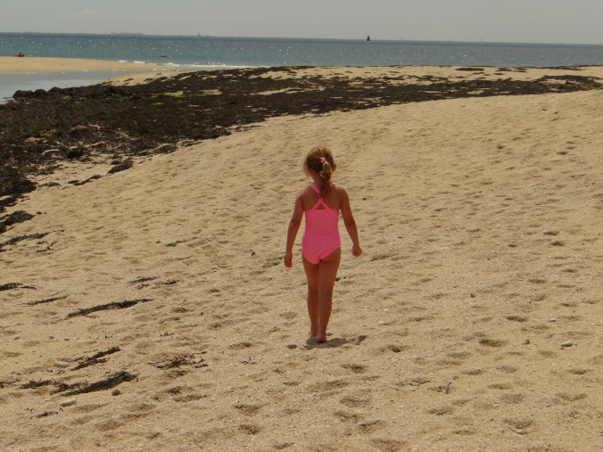 beach, britanny, france, child